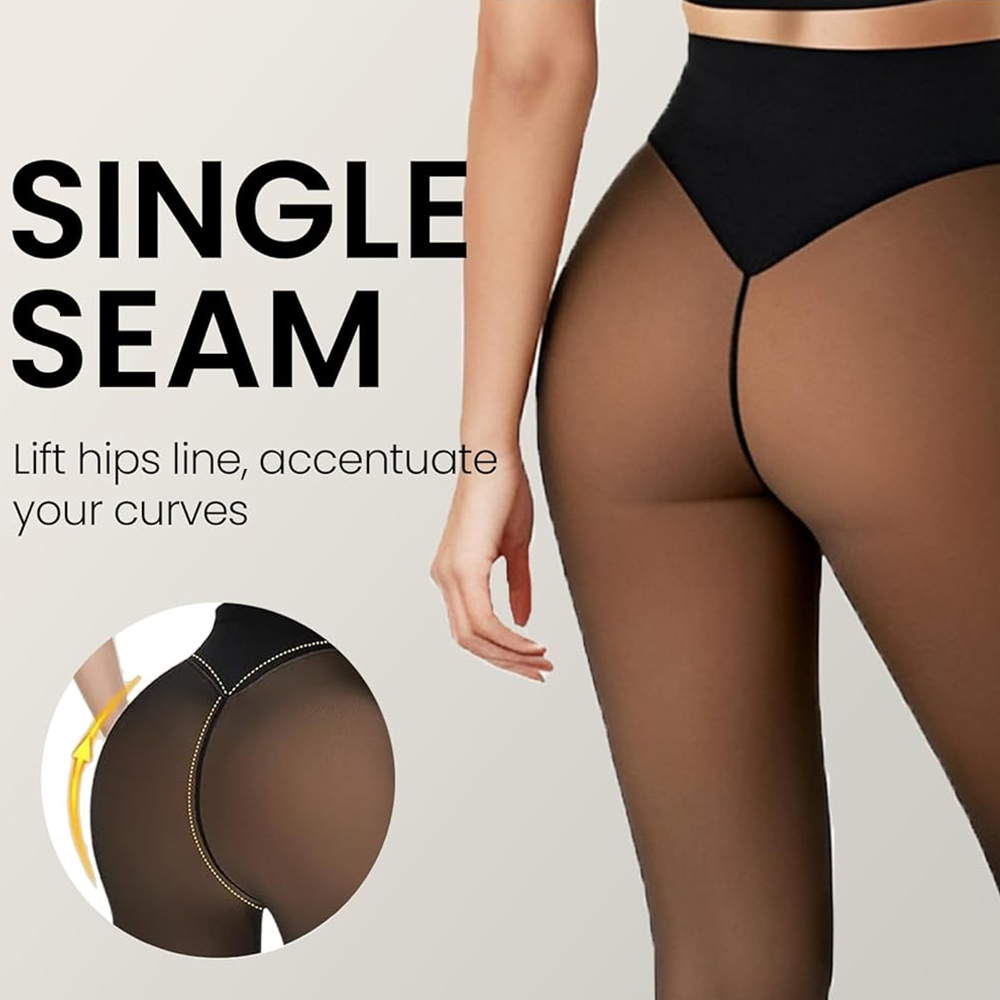 One Seam Fleece Lined Leggings - Tights Pantyhose Sheer ulasan dan harga