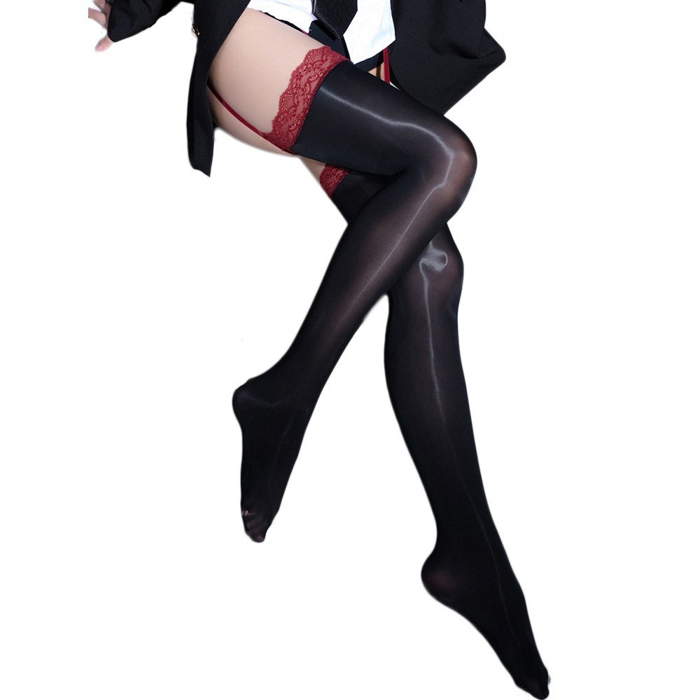Patchwork Oil Glossy Shiny Pan - Tights Pantyhose Sheer ulasan dan harga
