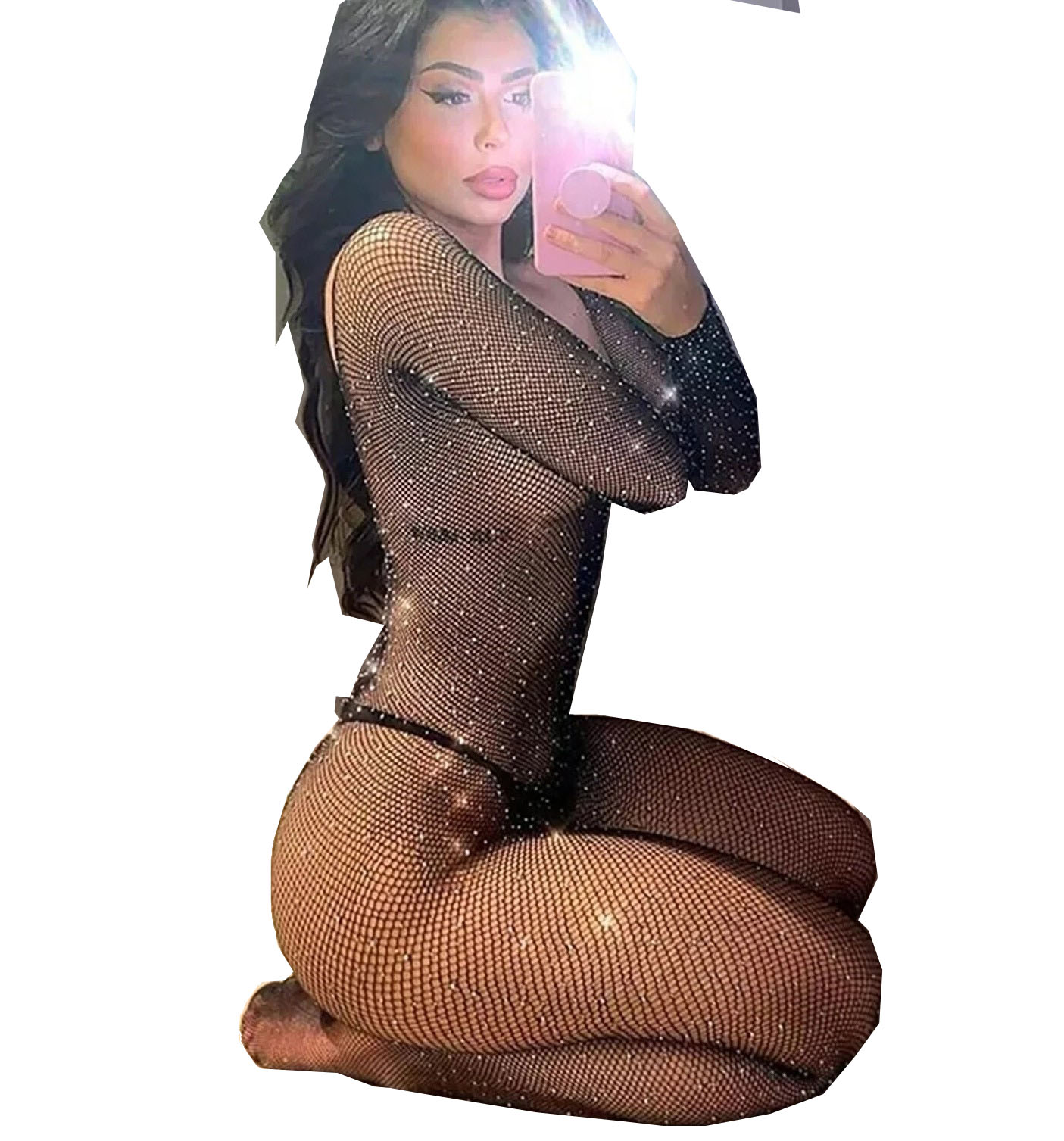 Plus Size Erotic Sexy Lingerie - Fishnet Stocking Women ulasan dan harga