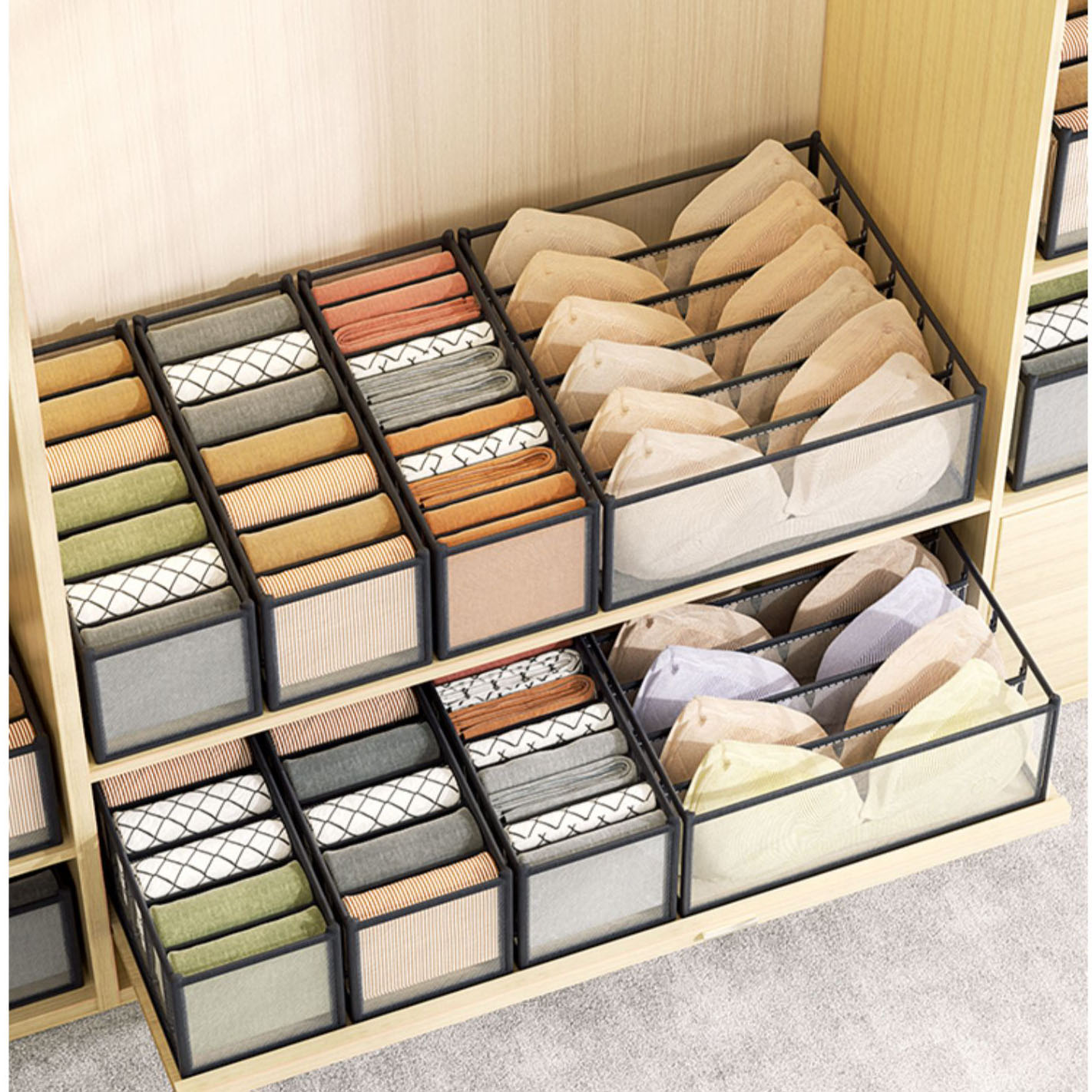 Underwear Storage Box Home War - Sock Organizer Tray ulasan dan harga