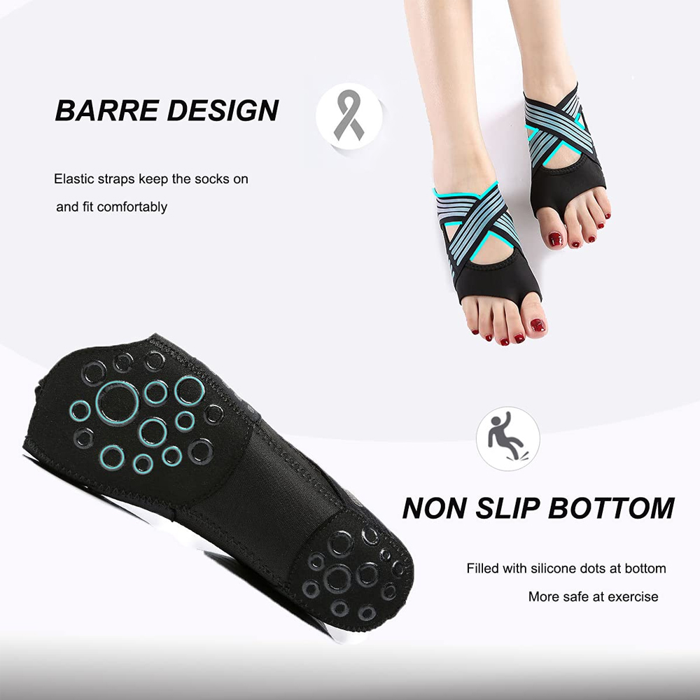 1Pair Women Non-Slip Toeless G - Grip Sock Yoga ulasan dan harga