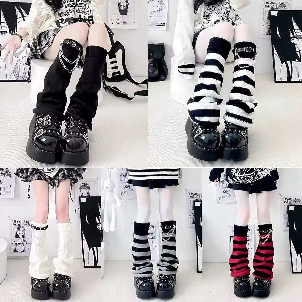 Gothic Harajuku Knit Leg Warme - Boot Sock Slouchy ulasan dan harga