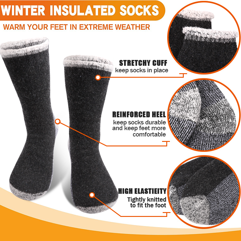 1 Pair Mens Merino Wool Warm S - Wool Hiking Sock ulasan dan harga